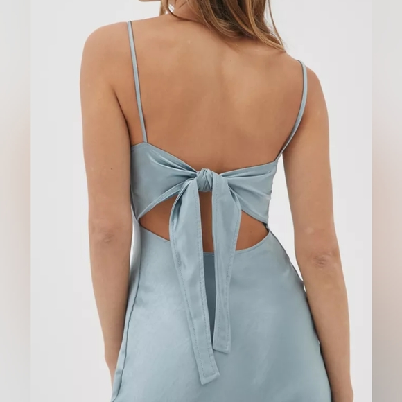 Urban Outfitters satin Blue Judith Dress - Picture 2 of 7